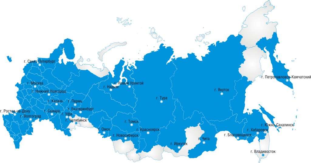 Карта россии с городами ростов на дону